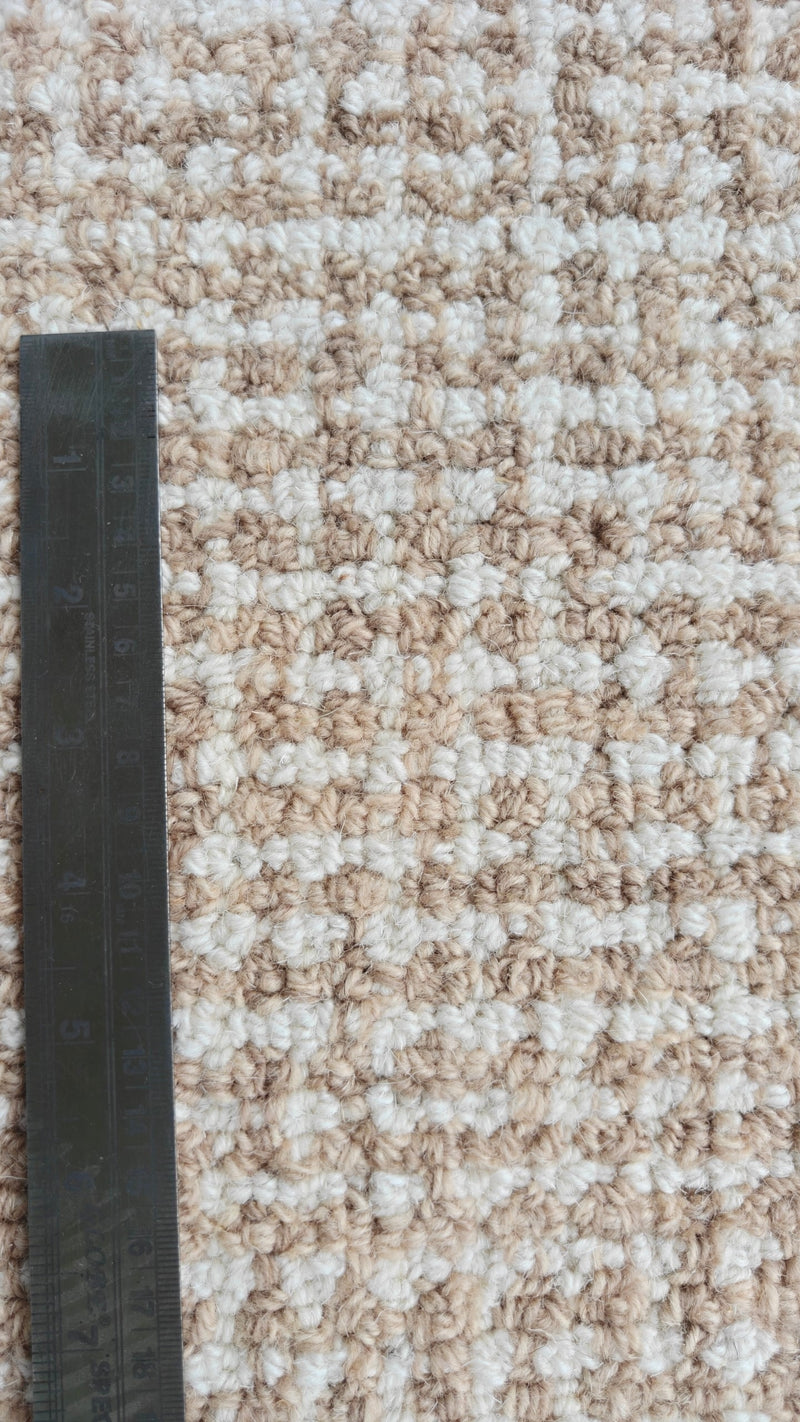 Siena Tan & Ivory Hand-Tufted Wool Rug | Textured Loop Pile Geometric Area Rug