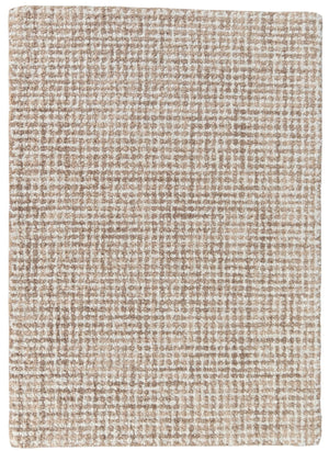 Siena Tan & Ivory Hand-Tufted Wool Rug | Textured Loop Pile Geometric Area Rug