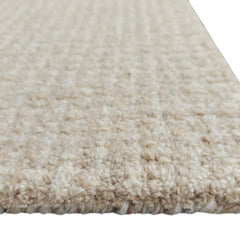 Arden Oatmeal Ivory Hand-Tufted Wool Rug | Textured High Loop Pile Modern Area Rug