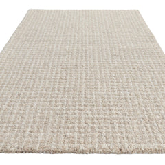 Arden Oatmeal Ivory Hand-Tufted Wool Rug | Textured High Loop Pile Modern Area Rug