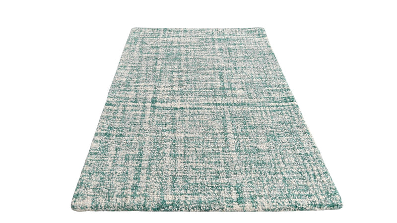Sage Green Hand Tufted Wool Rug, Textured Modern Area Rug, Contemporary Neutral Carpet
