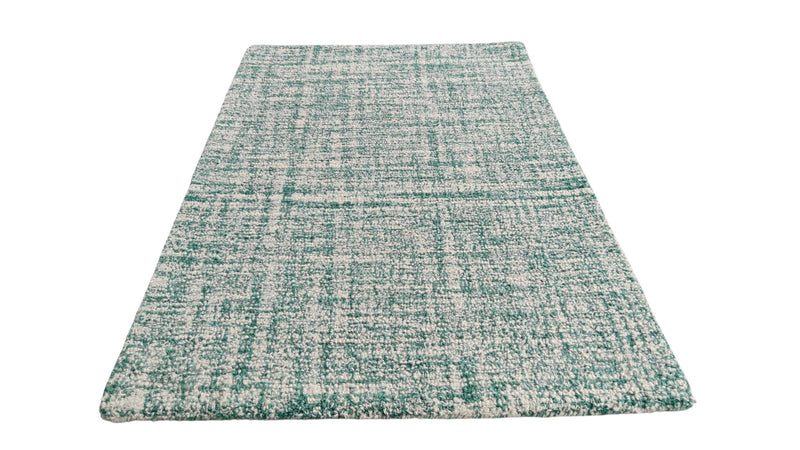Sage Green Hand Tufted Wool Rug, Textured Modern Area Rug, Contemporary Neutral Carpet