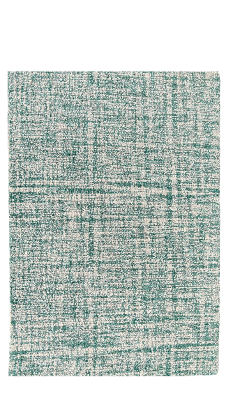 Sage Green Hand Tufted Wool Rug, Textured Modern Area Rug, Contemporary Neutral Carpet