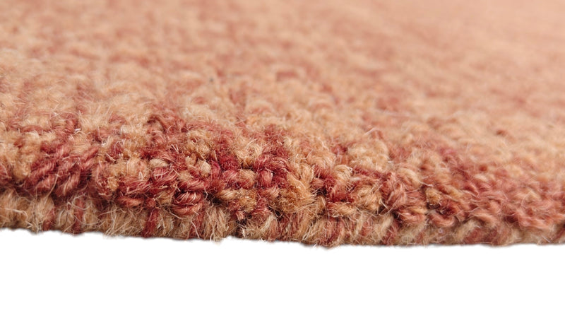 Terracotta Loop Wool Area Rug | Hand-Tufted Textured Solid Modern Carpet