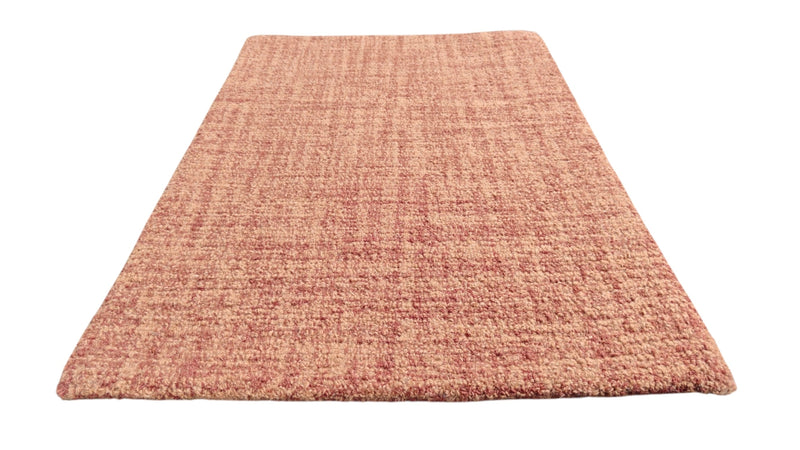 Terracotta Loop Wool Area Rug | Hand-Tufted Textured Solid Modern Carpet