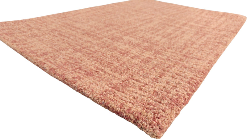 Terracotta Loop Wool Area Rug | Hand-Tufted Textured Solid Modern Carpet