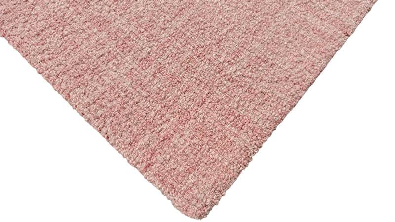 Blush Pink Loop Wool Area Rug | Hand-Tufted Textured Solid Modern Carpet