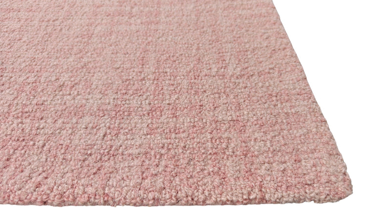 Blush Pink Loop Wool Area Rug | Hand-Tufted Textured Solid Modern Carpet