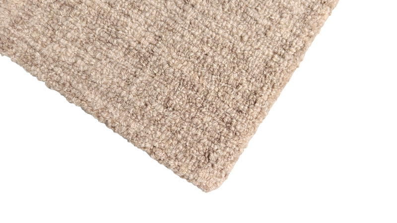 Arden Taupe Beige Hand-Tufted Wool Rug | Textured Solid Loop Pile Modern Area Rug