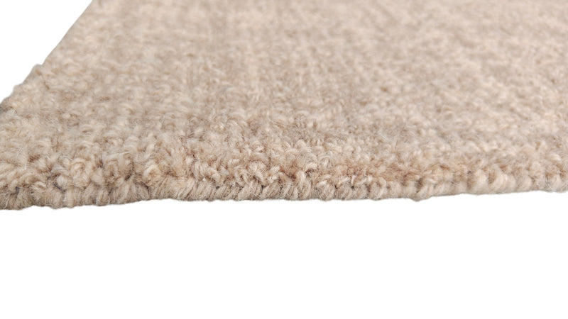 Arden Taupe Beige Hand-Tufted Wool Rug | Textured Solid Loop Pile Modern Area Rug