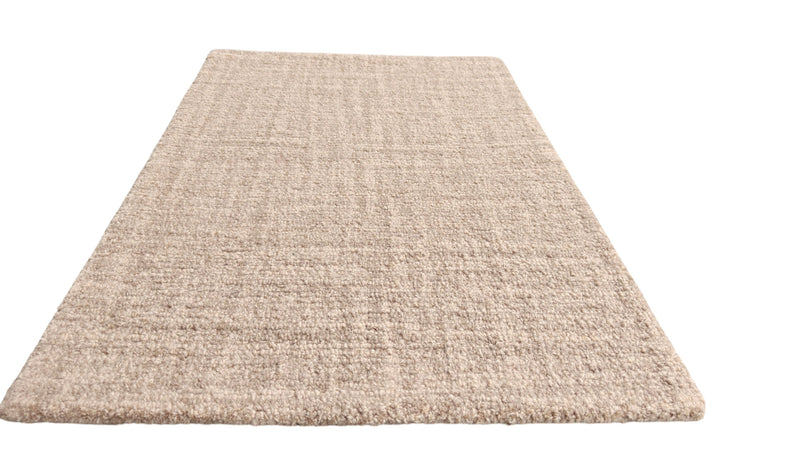Arden Taupe Beige Hand-Tufted Wool Rug | Textured Solid Loop Pile Modern Area Rug