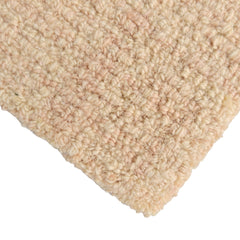 Beige Loop Wool Area Rug | Hand-Tufted Solid Modern Carpet