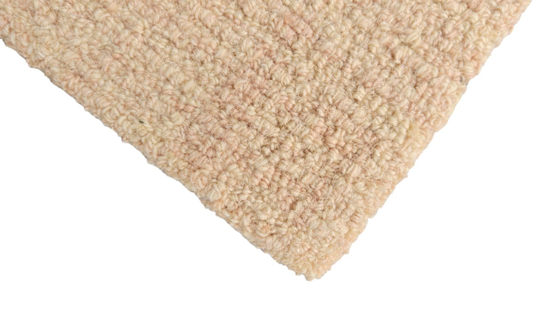Beige Loop Wool Area Rug | Hand-Tufted Solid Modern Carpet