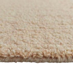 Beige Loop Wool Area Rug | Hand-Tufted Solid Modern Carpet