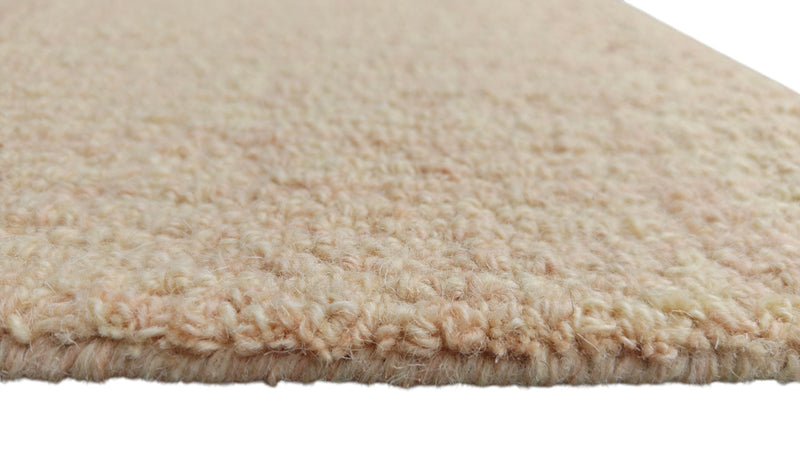 Beige Loop Wool Area Rug | Hand-Tufted Solid Modern Carpet