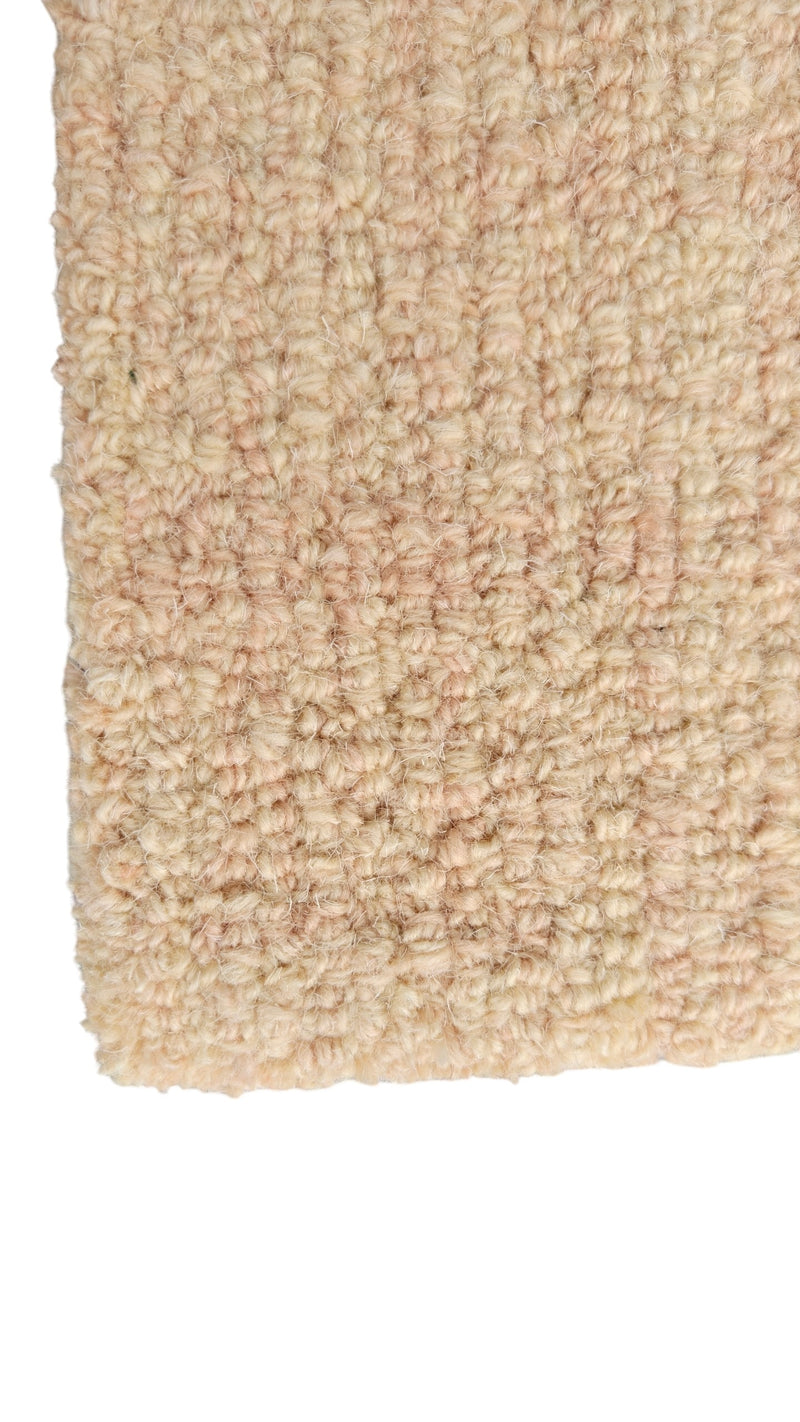 Beige Loop Wool Area Rug | Hand-Tufted Solid Modern Carpet