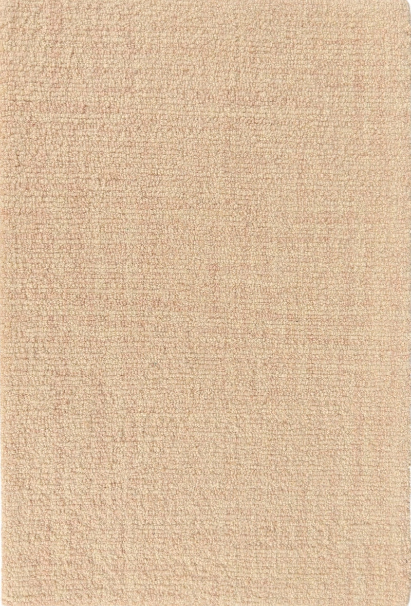 Beige Loop Wool Area Rug | Hand-Tufted Solid Modern Carpet