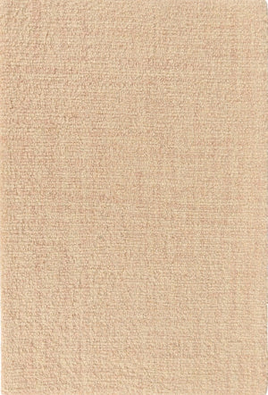 Beige Loop Wool Area Rug | Hand-Tufted Solid Modern Carpet