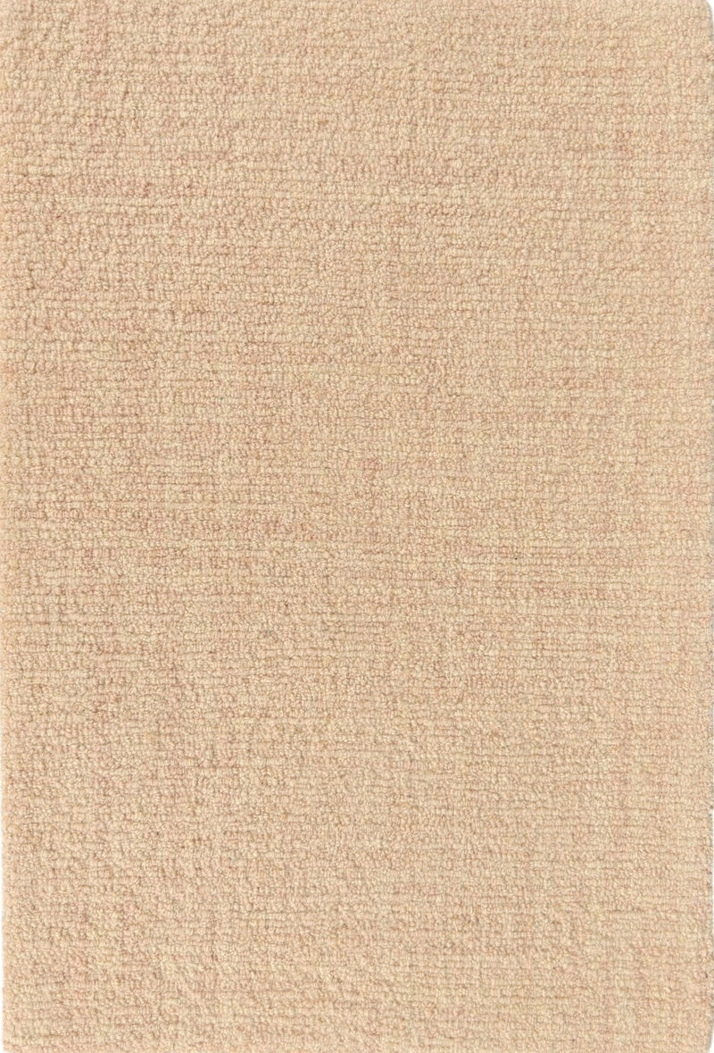 Beige Loop Wool Area Rug | Hand-Tufted Solid Modern Carpet