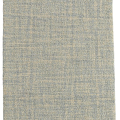 Seafoam Blue & Cream Loop Wool Area Rug | Hand-Tufted Solid Modern Carpet