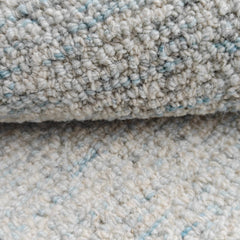 Mist Blue & Ivory Hand-Tufted Wool Rug | Solid Loop Pile Modern Area Rug