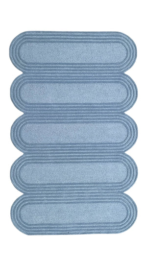 Sky Blue Hand-Tufted Wool Rug | Modern Area Rug