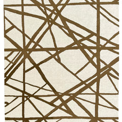 Contemporary Linear Abstract Hand-Tufted Rug