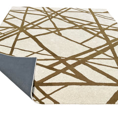 Contemporary Linear Abstract Hand-Tufted Rug