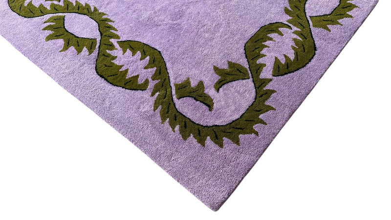 Willow Botanical Hand-Tufted Wool Rug Lavender & Olive