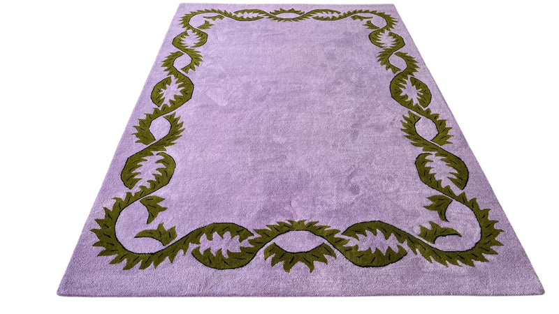 Willow Botanical Hand-Tufted Wool Rug Lavender & Olive