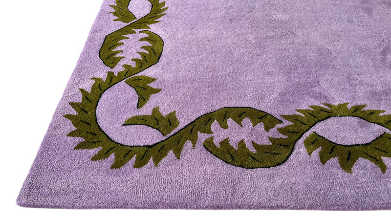 Willow Botanical Hand-Tufted Wool Rug Lavender & Olive