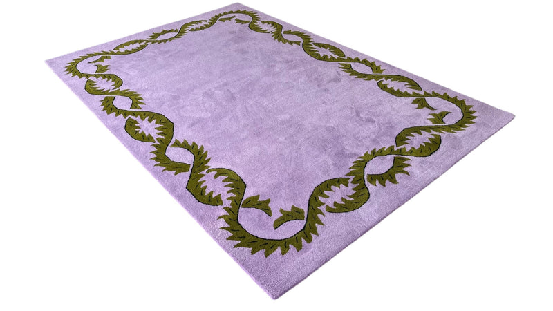 Willow Botanical Hand-Tufted Wool Rug Lavender & Olive