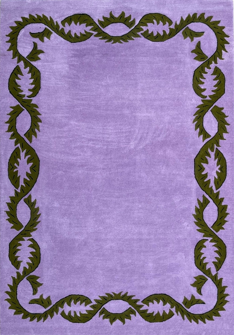 Willow Botanical Hand-Tufted Wool Rug Lavender & Olive