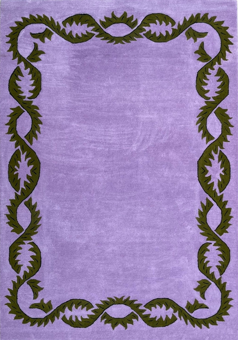 Willow Botanical Hand-Tufted Wool Rug Lavender & Olive