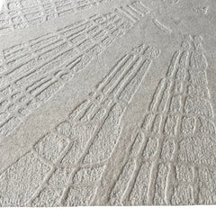 The Apex 3D Architectural Hand Tufted Area Rug in Off-White