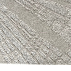 The Apex 3D Architectural Hand Tufted Area Rug in Off-White