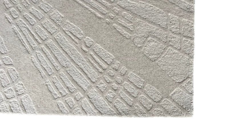 The Apex 3D Architectural Hand Tufted Area Rug in Off-White