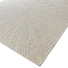 The Apex 3D Architectural Hand Tufted Area Rug in Off-White