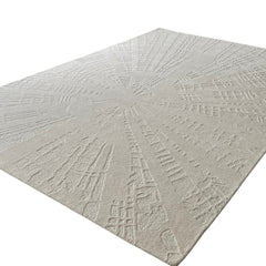 The Apex 3D Architectural Hand Tufted Area Rug in Off-White