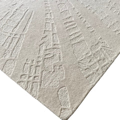 The Apex 3D Architectural Hand Tufted Area Rug in Off-White