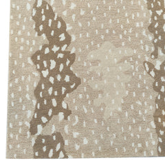 Antelope Tufted Beige | Hand Tufted Wool Area Rug | Modern Animal Print Carpet