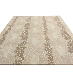 Antelope Tufted Beige | Hand Tufted Wool Area Rug | Modern Animal Print Carpet