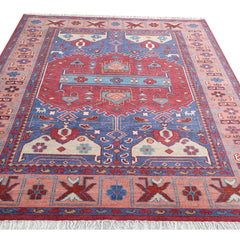 Tapis Anatolie Oushak en laine noué à la main bleu