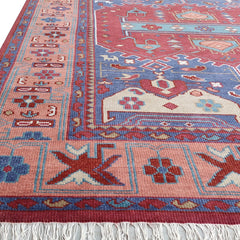 Tapis Anatolie Oushak en laine noué à la main bleu