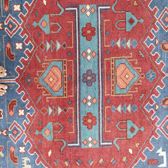 Tapis Anatolie Oushak en laine noué à la main bleu