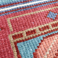 Tapis Anatolie Oushak en laine noué à la main bleu