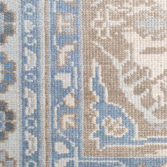 Tapis Anatolie Oushak en laine noué à la main bleu