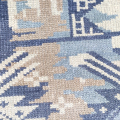 Tapis Anatolie Oushak en laine noué à la main bleu