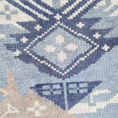 Tapis Anatolie Oushak en laine noué à la main bleu