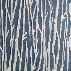 Enchanted Forest Branch Hand Tufted Wool Rug Slate Blue